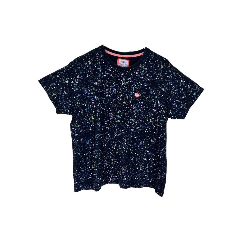 Brooklyn’s Best Unisex Large Black Tee t-shirt Spray paint Colors Short Sleeves